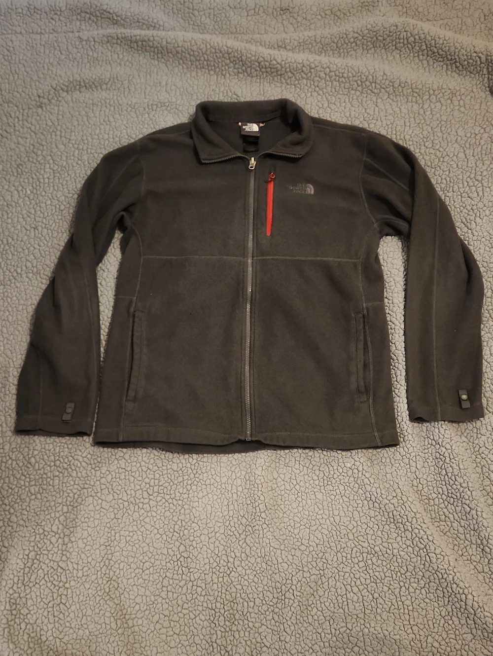 Men's The North Face Polartec Classic Fleece Jacket Charcoal Gray Size Medium